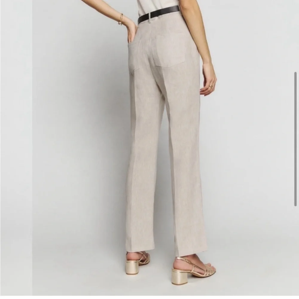 REFORMATION Freddie Wide Leg Linen Trouser Pants